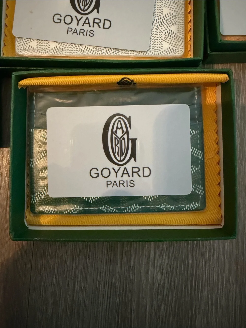 Goyard Green Signature Card Holder